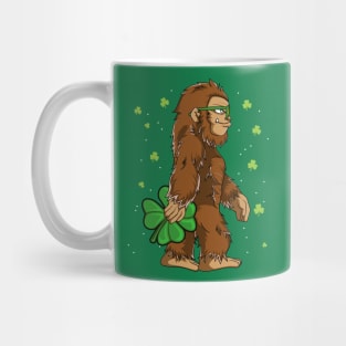 Bigfoot With Shamrock Funny St Patrick's Day Gift Mug